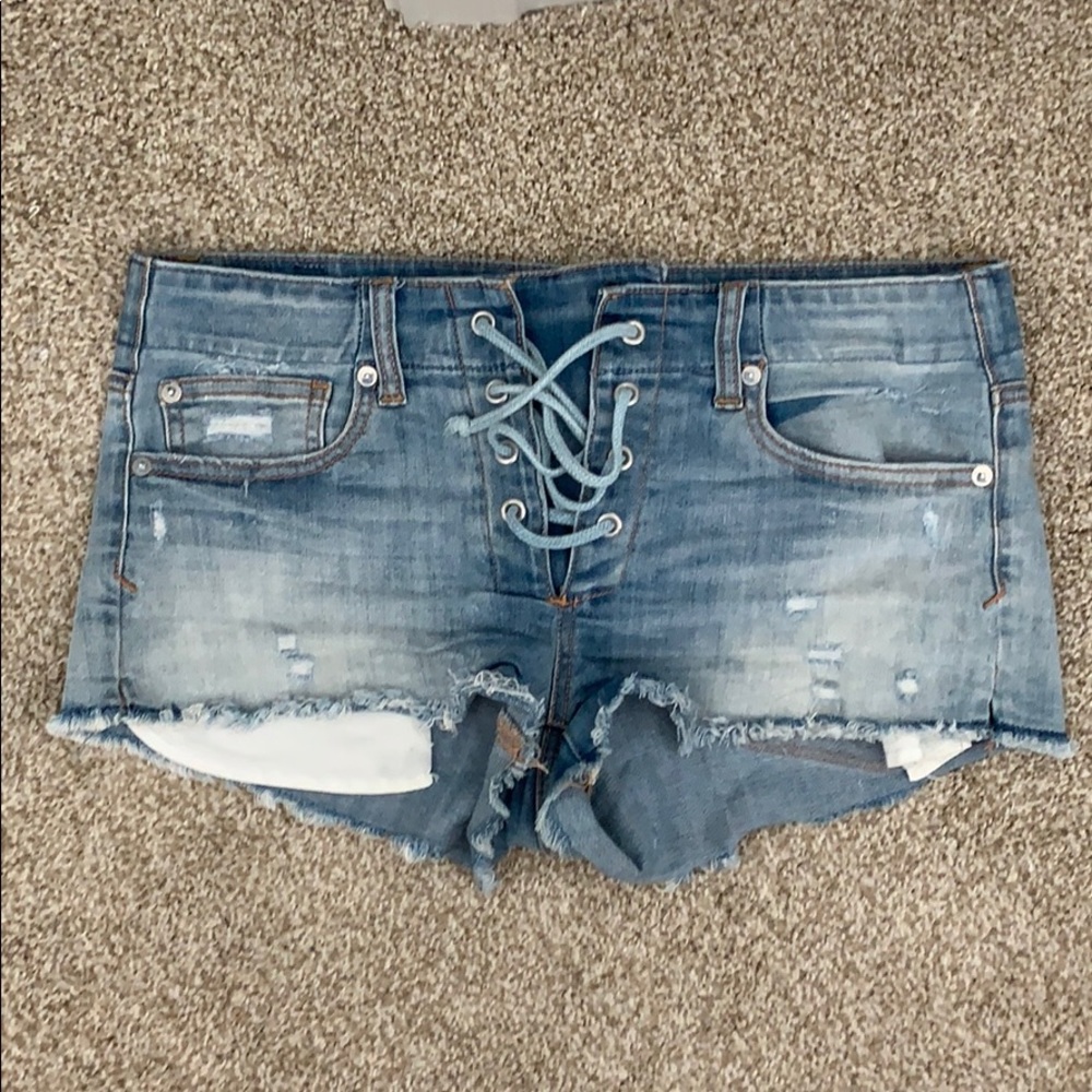 Lace Up Short Shorts